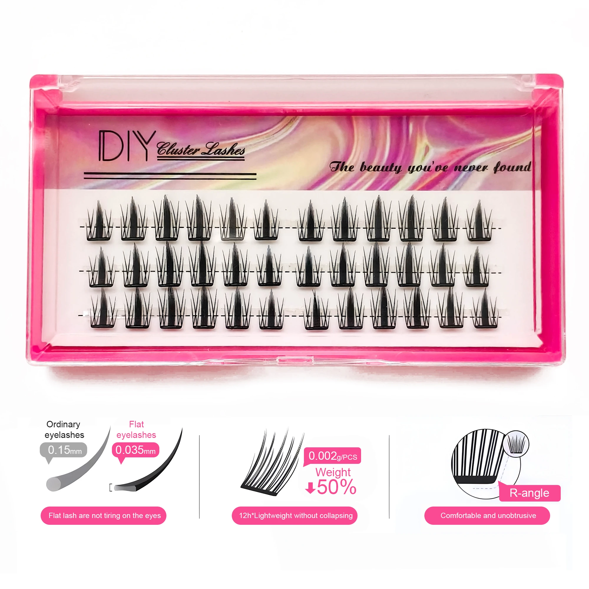 New Style Flat Pre-cut lash Self-adhesive false eyelash Self-adhesive false Silk Lashes Eyelash self adhesive eye lashes