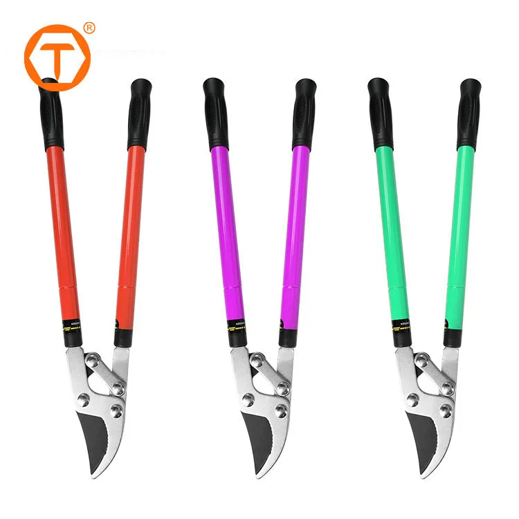 Telescopic Handle Tree Branch Cutting Tools Extendable Branch Cutter Pruning Shear Bypass Lopper for Landscaping