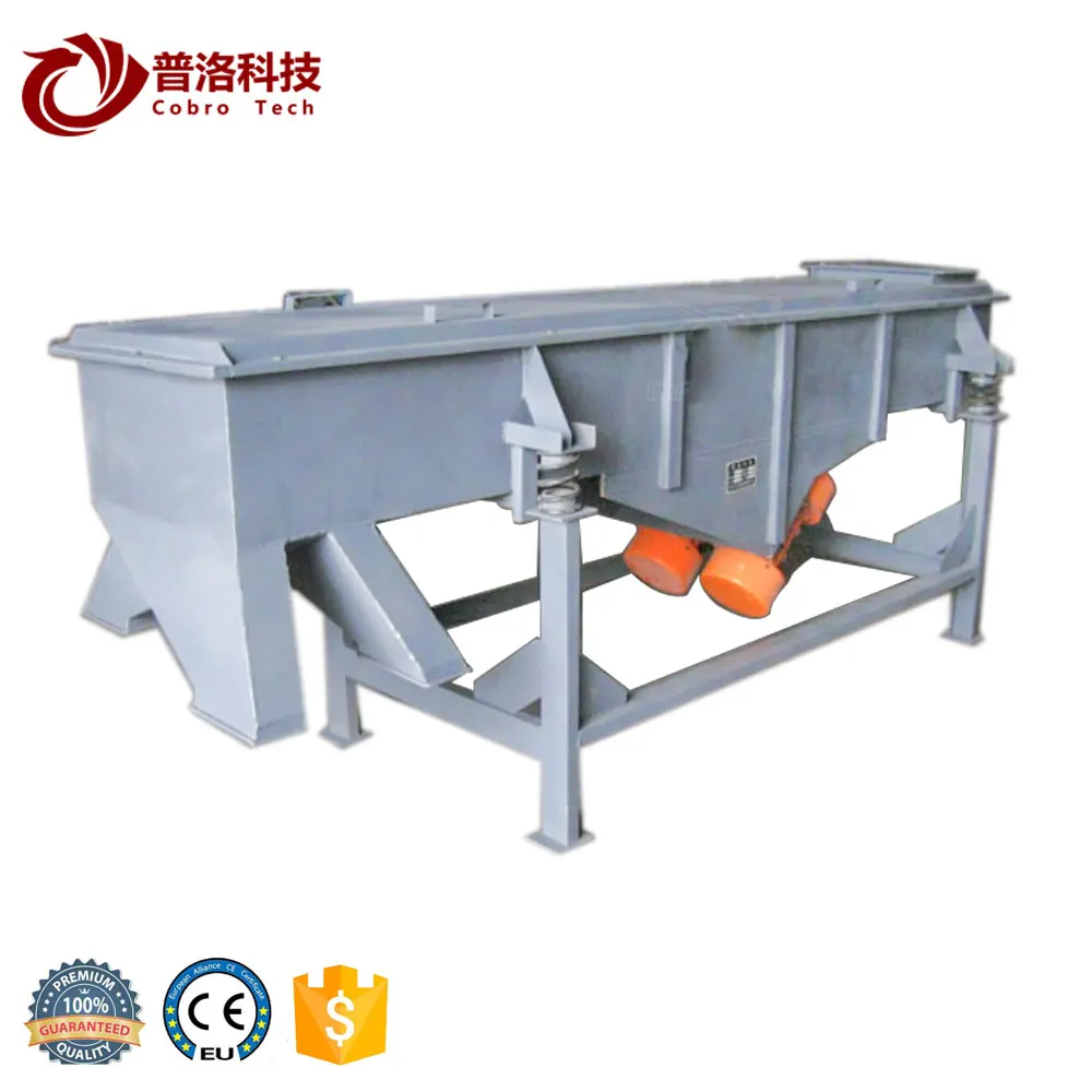 Vibrating pan conveyor with 18 mesh screen in single deck