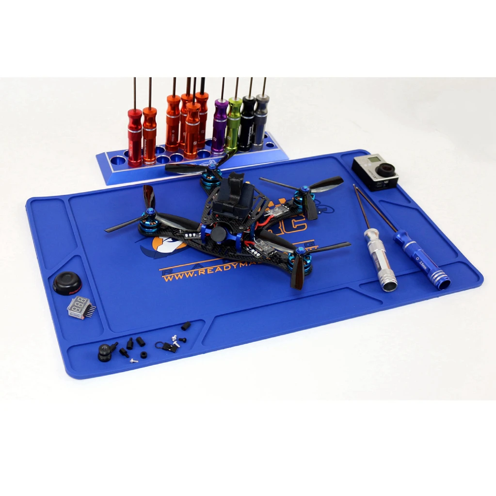 Multi-function Custom Magnetic Rc Car Pit Work Mat Non-slip Silicone Soldering Maintenance Platform Gun Repair Mat