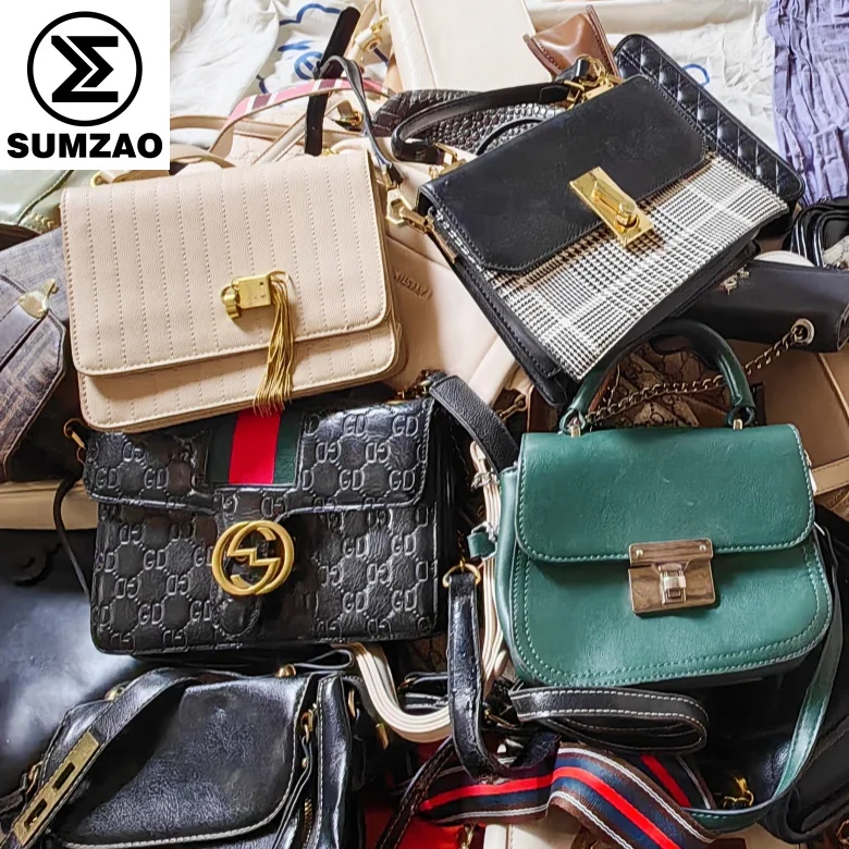 China Supplier Mixed 45kg Branded ladies Second Hand Bags handbags in bales from italy
