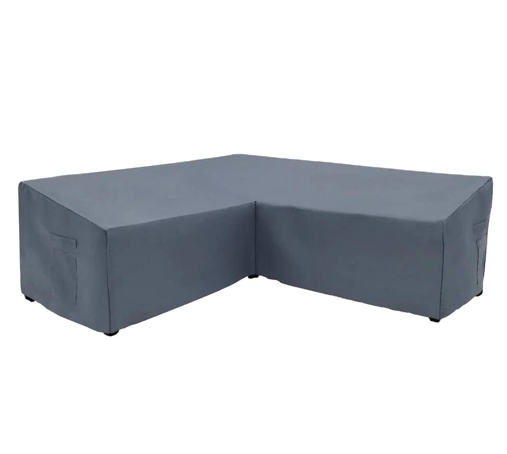 Durable Garden Furniture Corner Sofa Cover Outdoor V Shaped 215x215 cm Waterproof Dustproof Windproof Furniture Sofa Covers