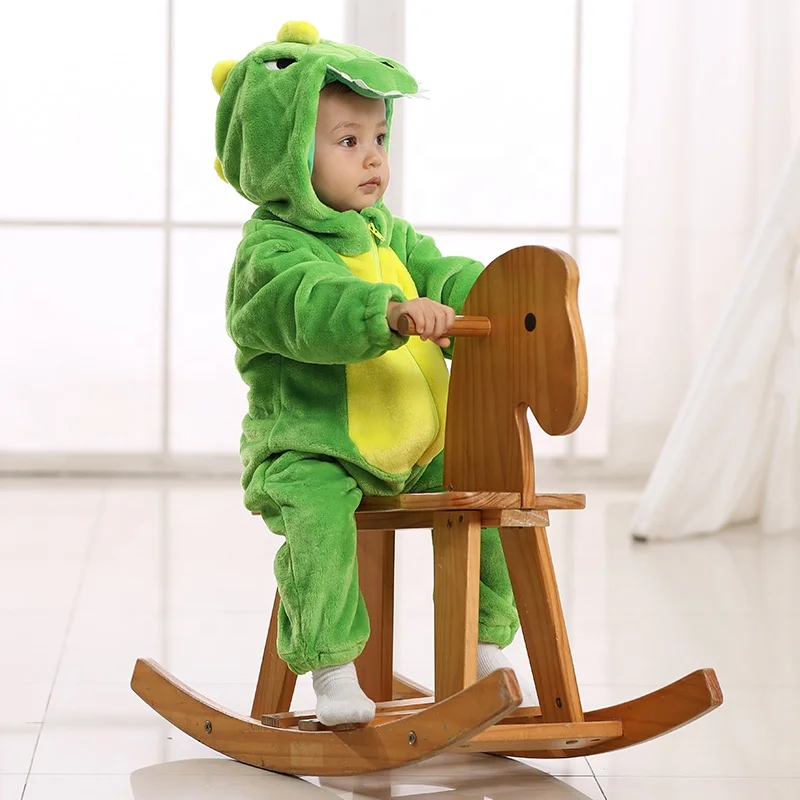 Children Green Shark And Dinosaur Rompers Baby Cute Clothes Girls Jumpsuit Overalls