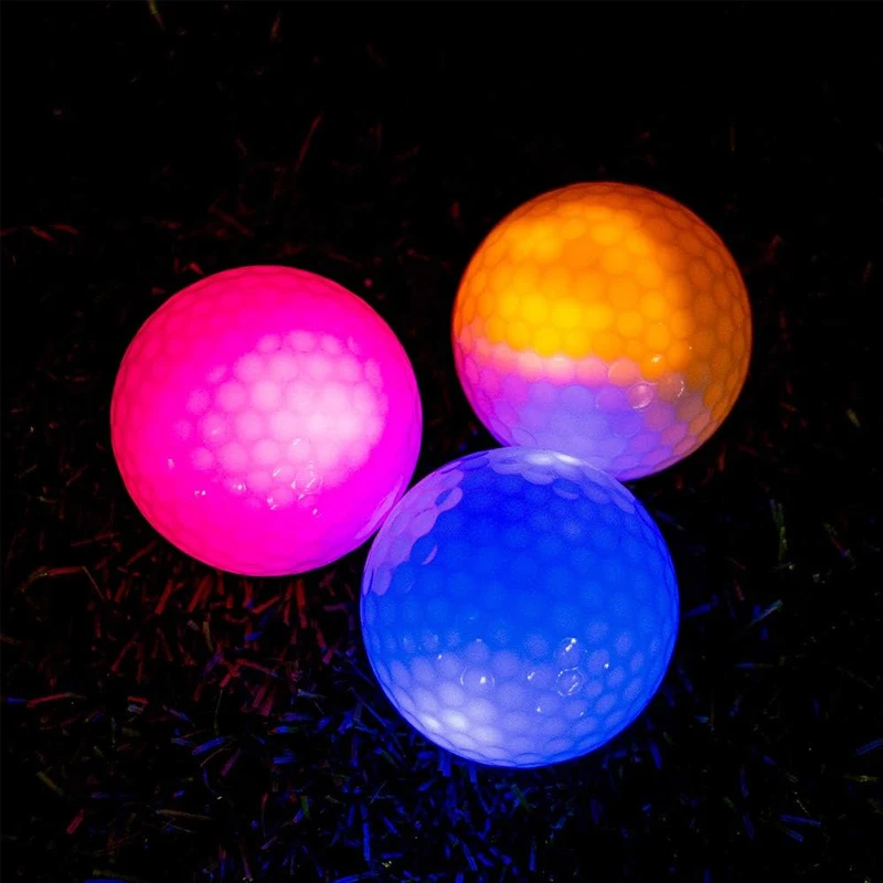 Luminous Glowing Golf Balls perfect for night sports Recharge by UV Flashlight Stay Bright glowing Golf Balls