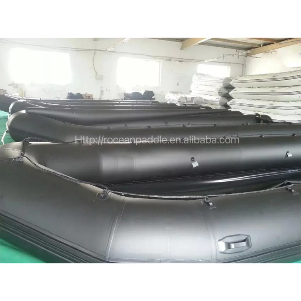CE Heavy Duty 6m 7m 8 m 9m10 m Super Large Welded Seams Inflatable Rubber Boat Ply wood Floor in Rowing