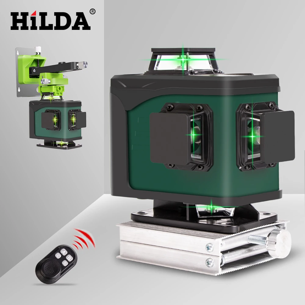  Laser Level 16 lines green line 4D Self-Leveling 360 Horizontal And Vertical Super Powerful Beam laser