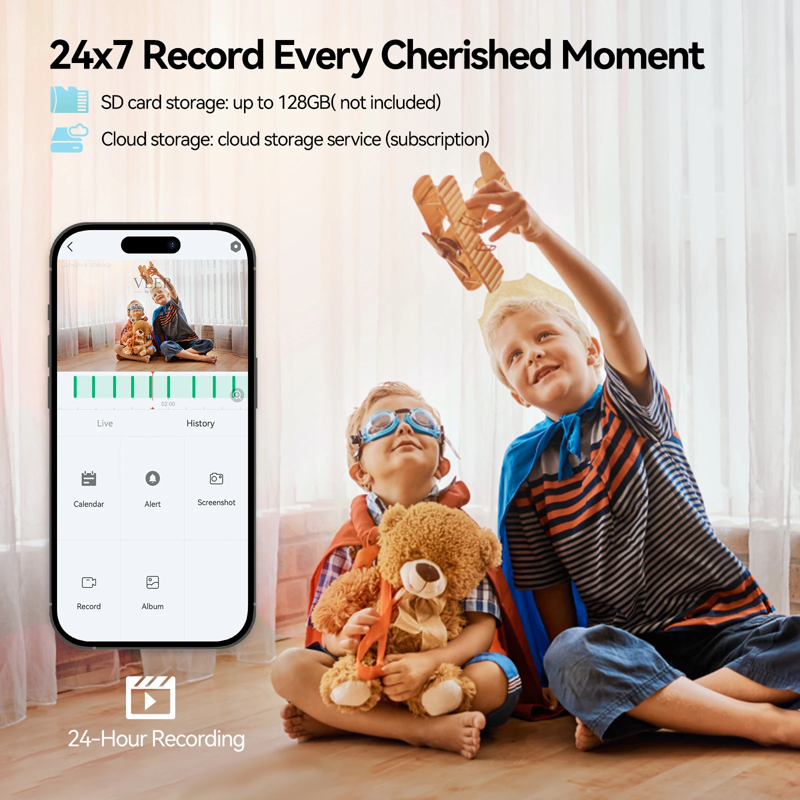 Latest Intelligent Ai Smart home surveillance camera Baby Temperature detection wifi tuya security Nanny camera