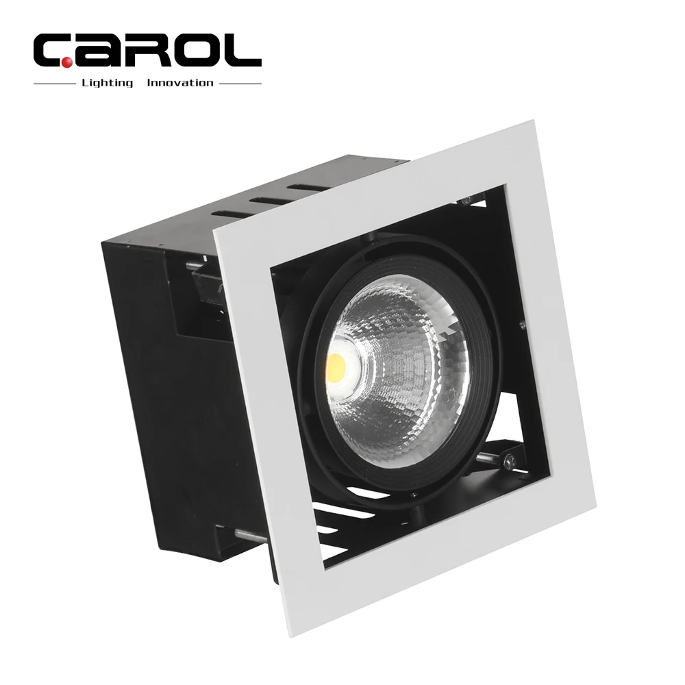 Good quality high lumen rotating double head downlight 2*35w black double spot adjustable rectangle down light