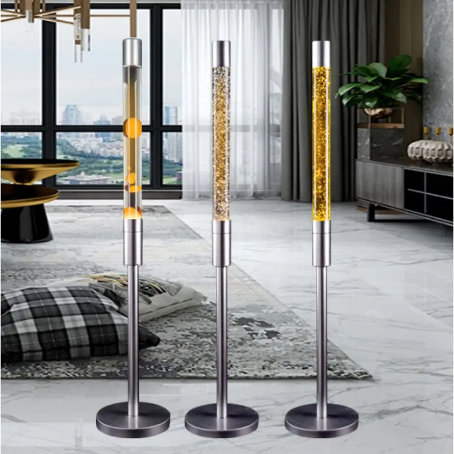 Wholesale cheap portable 16 inch 220v hotel cylindrical fine metal round aluminum base lighting lava lamp
