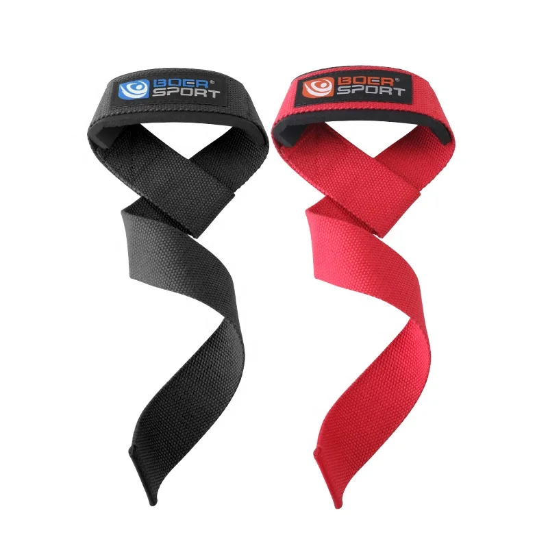 Custom Logo Fitness Safety Non-slip Belt Adjustable Gym Sports Training Bodybuilding Weight Lifting Wrist Straps