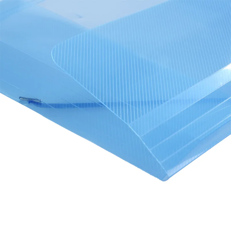 
US-4161 Plastic File Folder With Elastic Cord Closure Envelope File Wallet Document Holder for Office Home School 