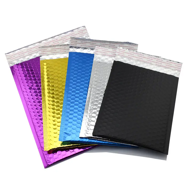 CX Holographic Bubble mailer Transparent PVC Envelopes Holographic Poli Mailers Shipping Red/Rose Gold Bubble Mailer Holographic