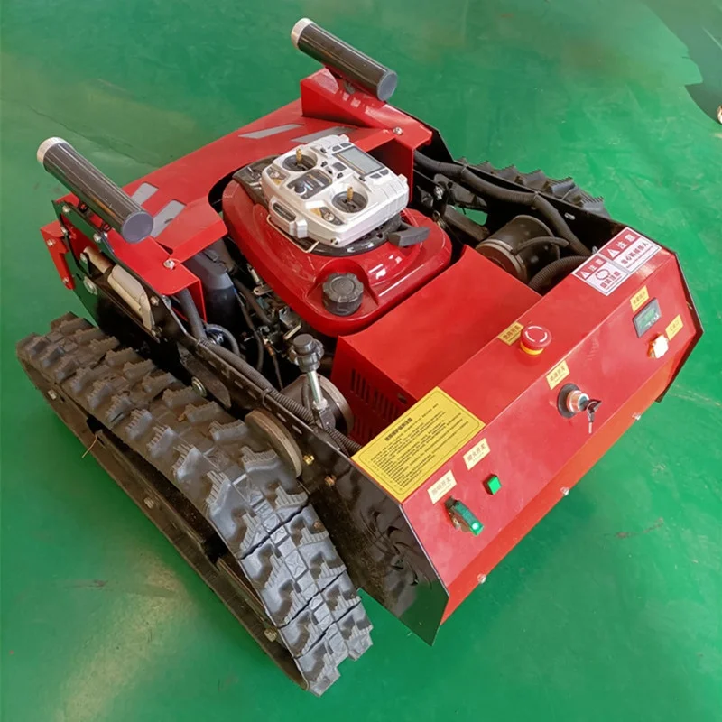 Push Button Start Petrol Ramp Tracked Remote Control Lawn Tractor with Lighting CE Marking