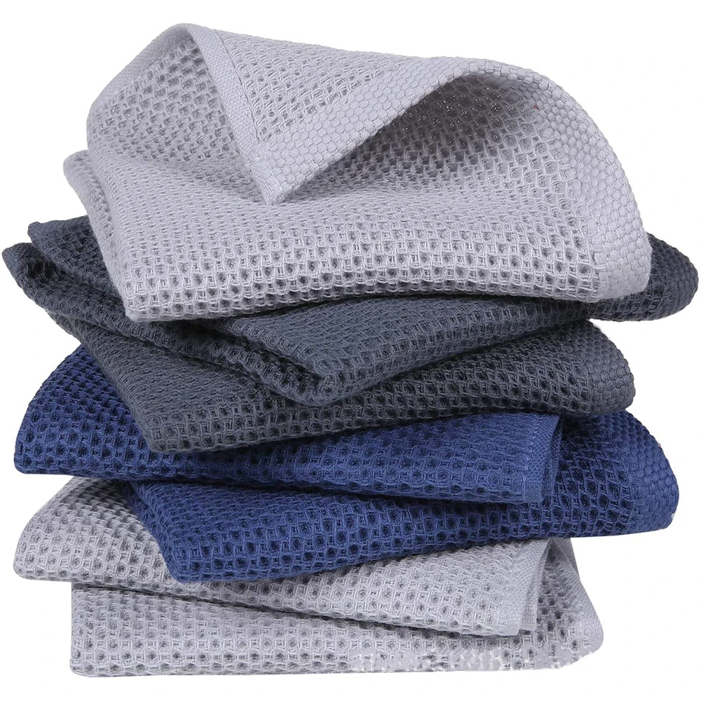 Waffle Weave custom Kitchen Towel Wholesale personalized kitchen towels Sets 100% Cotton Soft Quick Drying Dish Towels