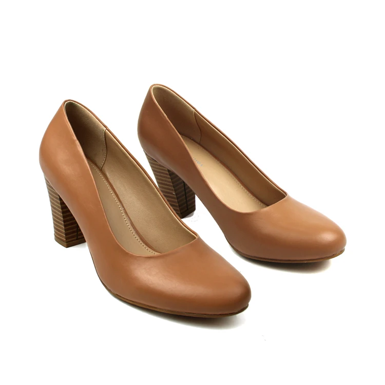 Hot Sell Ladies Pump Office Daily Dress Women Heal Shoe with Printed