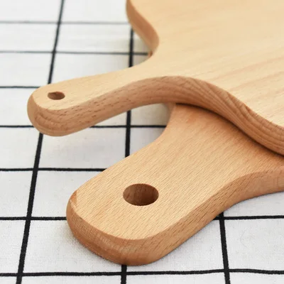 Wooden Chopping Blocks Beech Cutting Board Pizza Bread Fruit Sushi Tray Non-slip Kitchen Cutting Plate Board