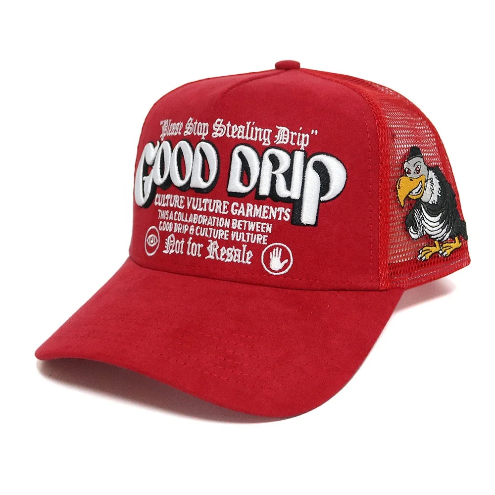 High quality 5 panel customized logo trucker hat embroidery patch caps sports mesh trucker caps for men and women