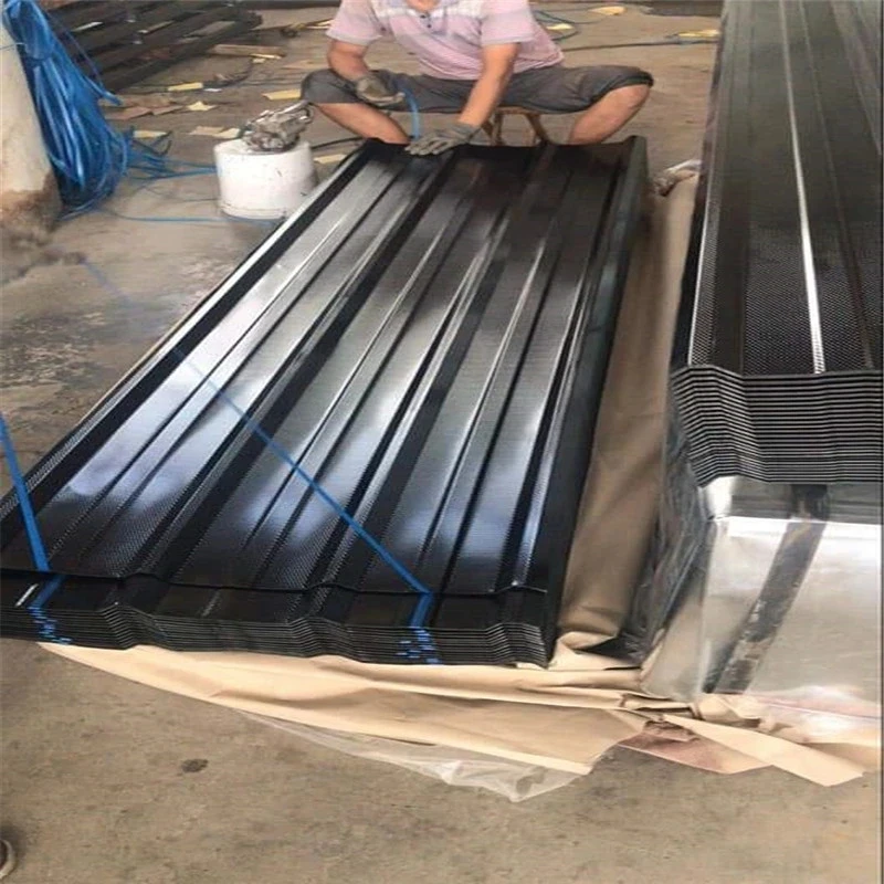 Metal Building Roofing Material 20 Gauge Bwg34 Gi Galvanized Colored Corrugated Steel Roofing Sheet