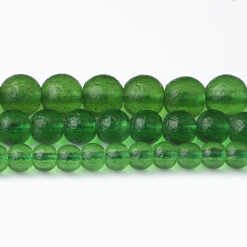 Матовые зеленые Кристальные бусины Moldavite из чешского метеорита стеклянные круглые для изготовления ювелирных изделий «сделай сам» очаровательные браслеты 15 дюймов