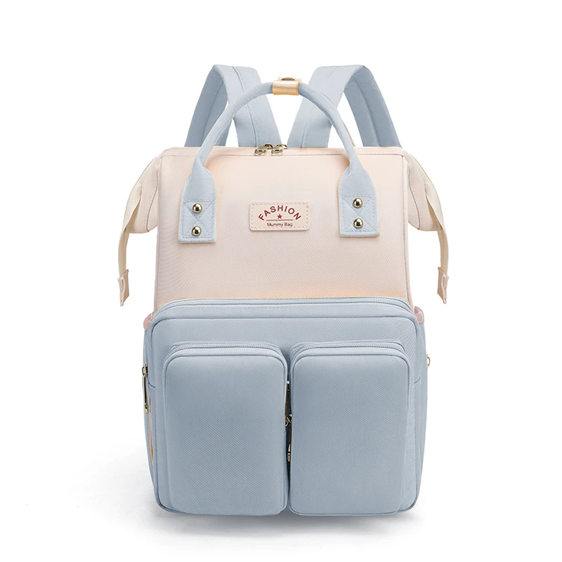 Remoid Multifunctional Lightweight Waterproof Diaper Bag Fashion Cute Repellent Patchwork Color Mommy Diaper Bag for Women