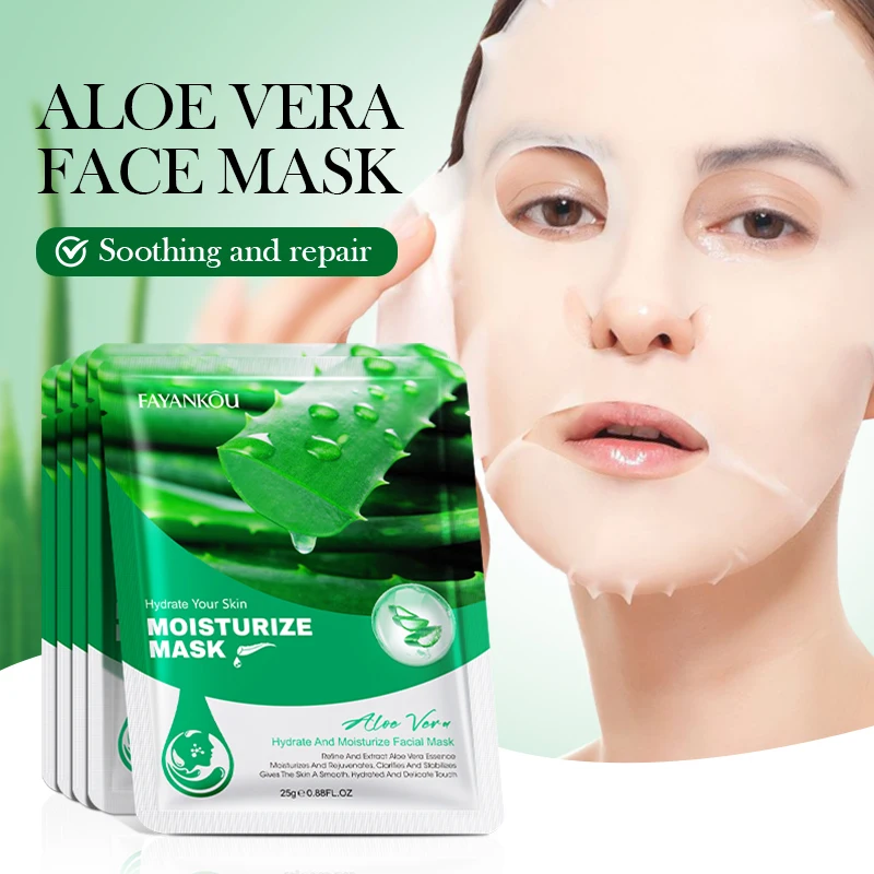 OEM FAYANKOU Private Label Korean Organic Fruit Aloe Vera Hydrating Sheet Mask Moisturizing Collagen Face Masks