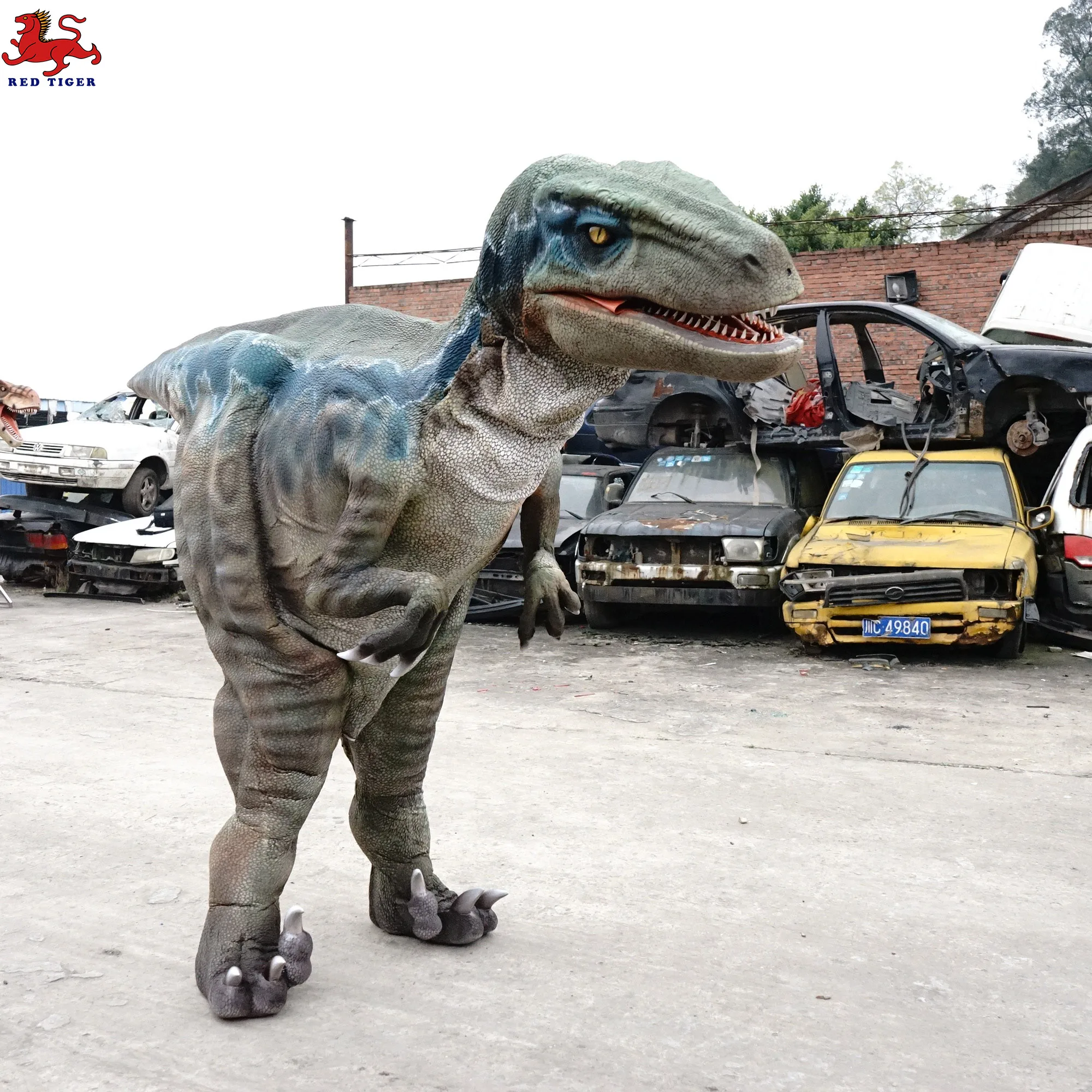 amusement park equipment hidden legs realistic dinosaur costume for sale