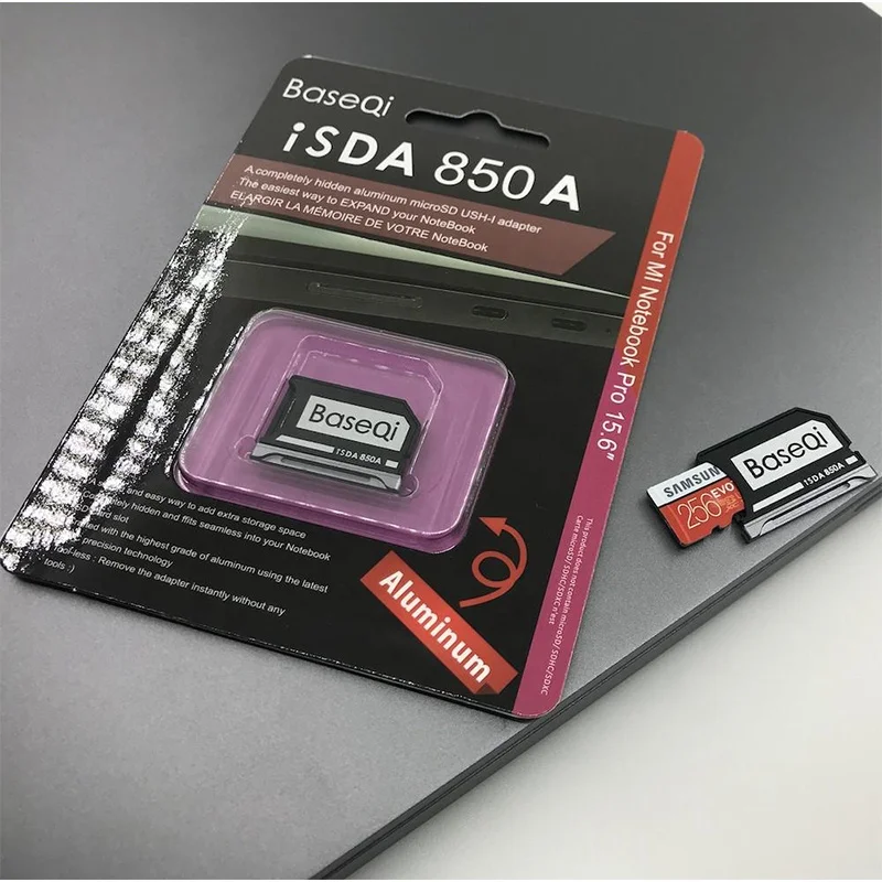 100% Original BaseQi Aluminum NinjaDrive Micro TF sd Card Adapter For Notebook