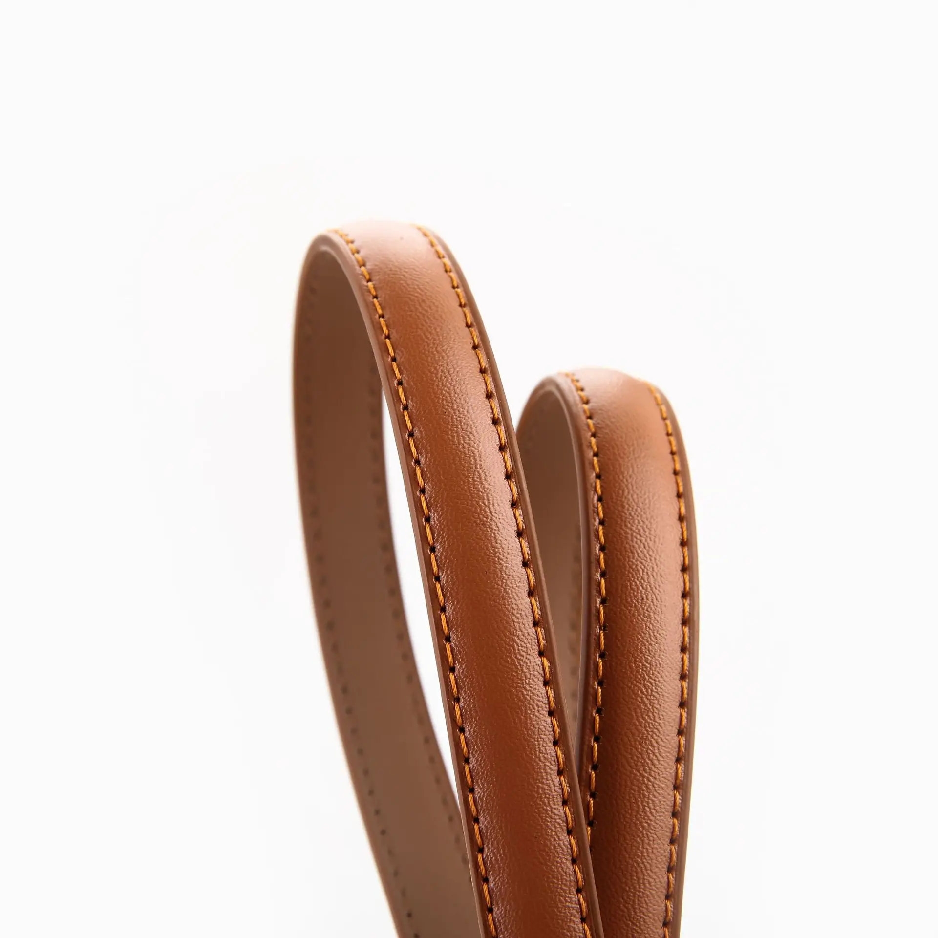 Belt Ladies Genuine Leather Cowhide White Thin Belt Fashion Versatile Decorative With Dresses Denim Pants Belt Summer