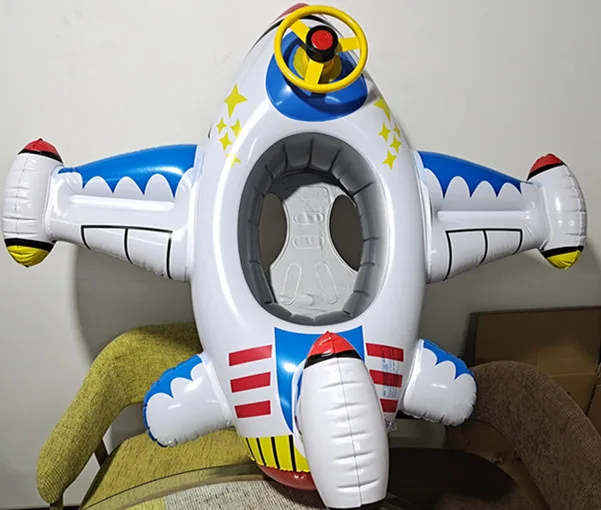 Оптовая продажа с фабрики Amazon, лидер продаж, ПВХ самолет, плавательный круг, Надувное детское сиденье, плавающее кольцо