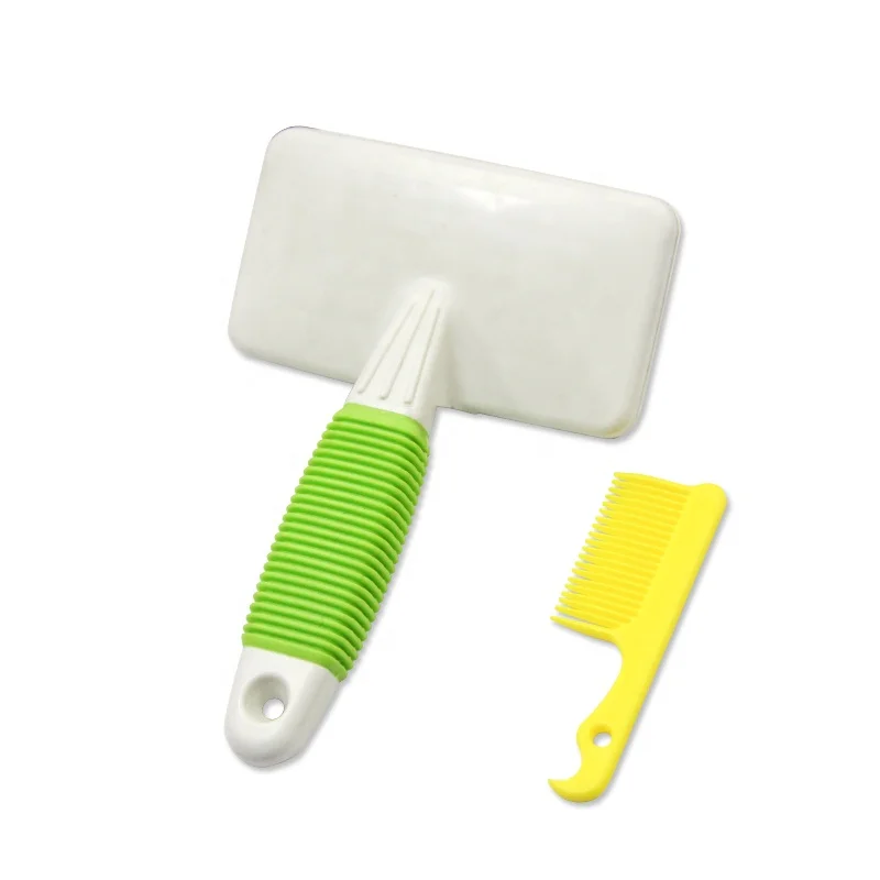 
Factory Wholesale Cheap Pet Cat Dog Hair Grooming Slicker Brush With Small Comb 
