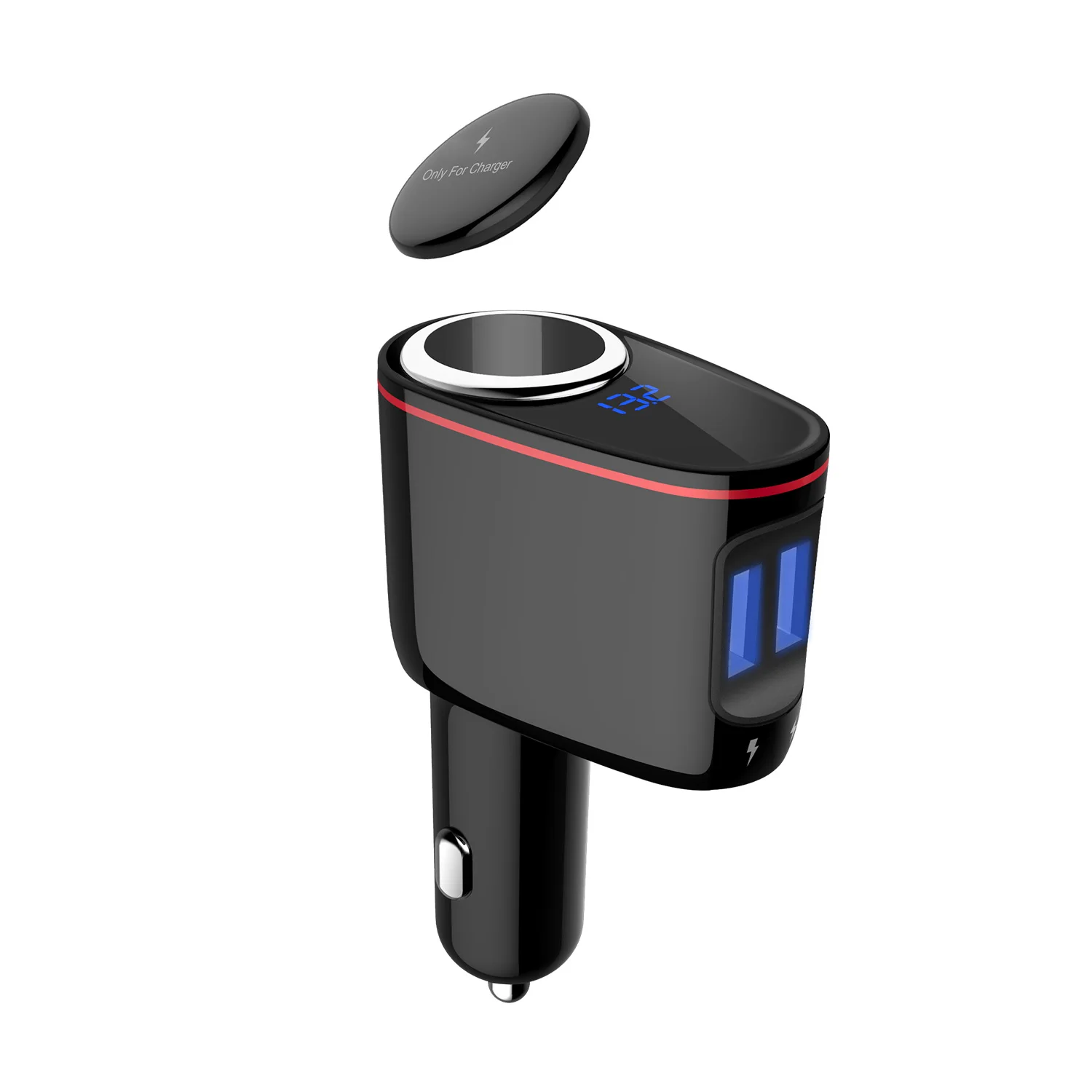 
Новинка, топ продаж, 100 Вт прикуриватель, поддержка быстрой зарядки, двойной USB QC3.0, быстрая зарядка мобильного телефона, Синяя светодиодная USB автомобильная зарядка 