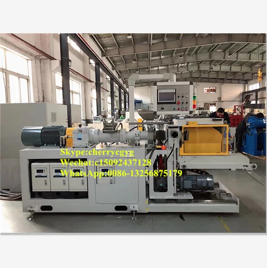 Small Cold Feed EPDM Strip Extruder Rubber with a Cutting Head