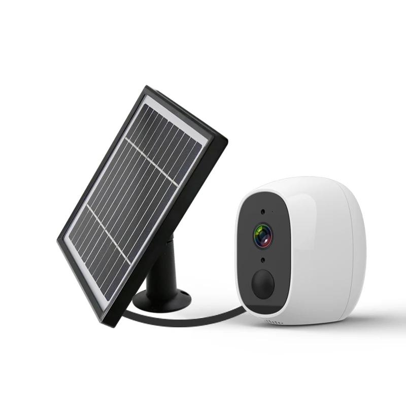 Солнечная камера непрерывной записью на открытом воздухе IP65 водонепроницаемый Wi-Fi камеры видеонаблюдения с PIR и обнаружения человека HD 1080P низкой