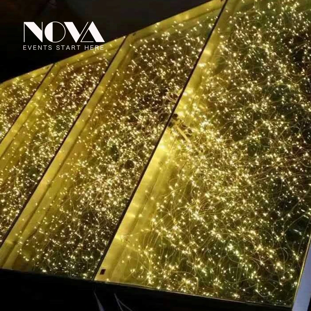 High quality super portable fast install 3d spark abyss infinite mirror led dance floor