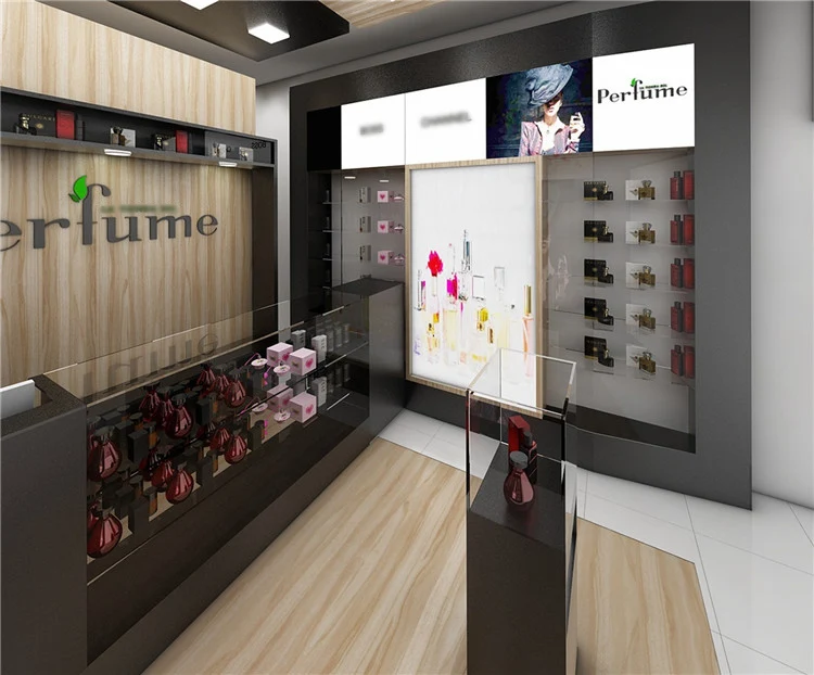 Top Selling wooden Acrylic display rack for perfume fashion profession design perfume shops design