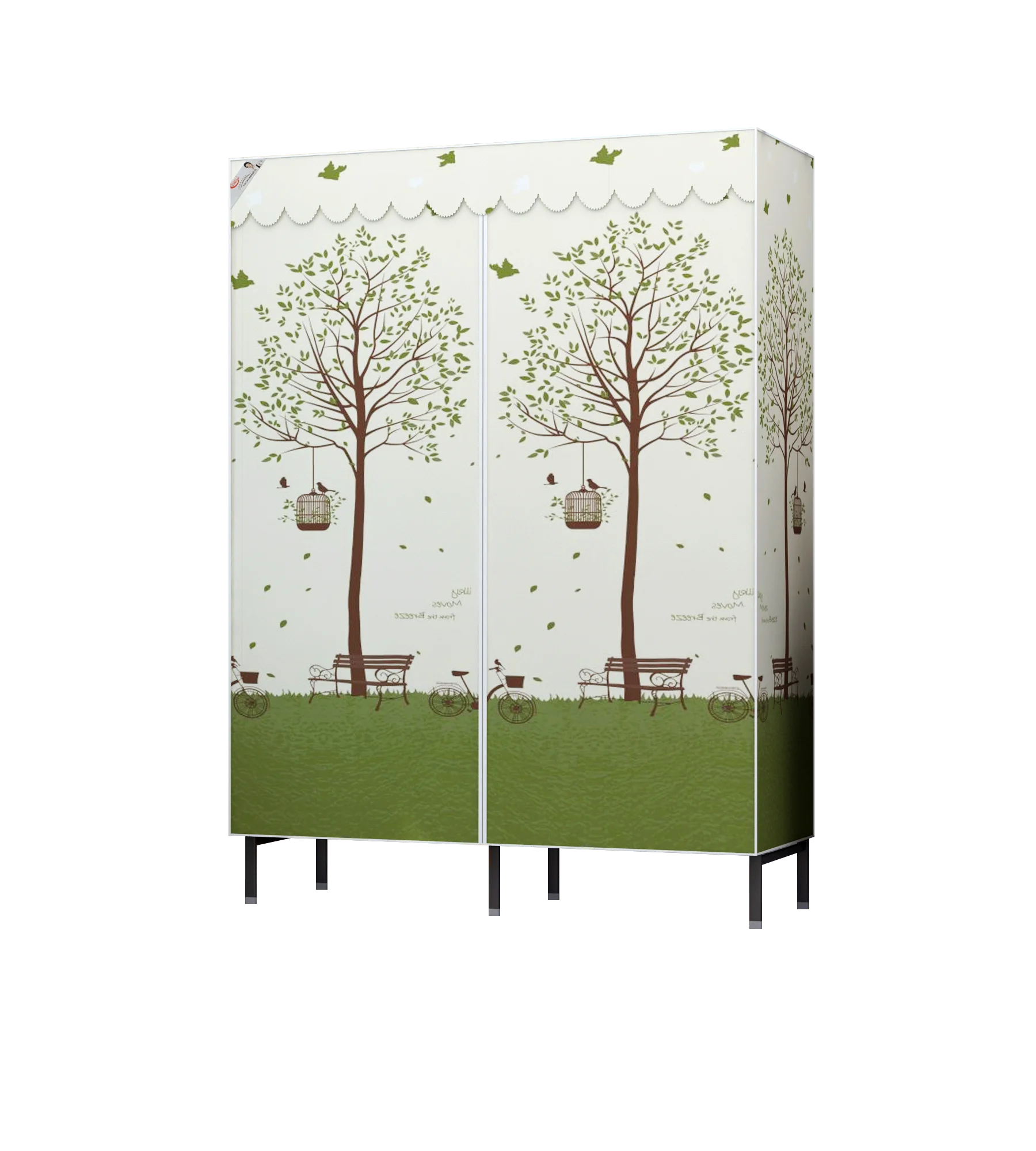 
2 door multicolor kids wardrobe closet Azure Blue cupboard wardrobe for bedroom living room 