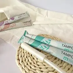 Hygienic Biodegradable Women Cotton Applicator Tampon applicator tampon