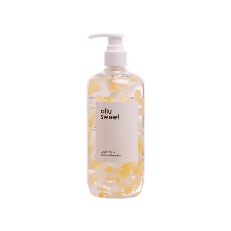 Shower Gel Fragrance Perfume Body Wash Petals VE Private Label OEM Natural Yellow Above 3 Years 500g Four Colors