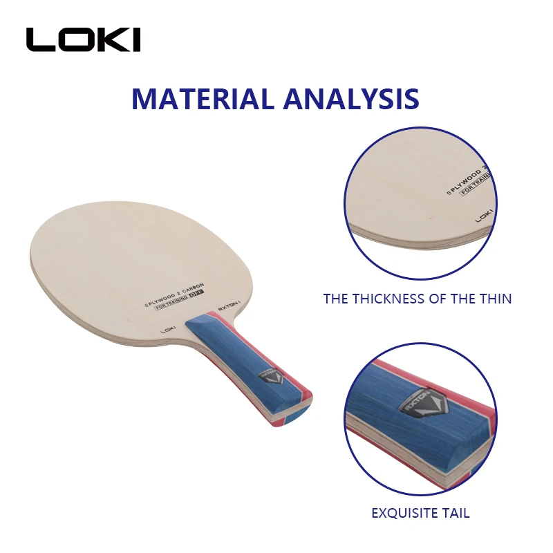 
Loki 7 layer Wood carbon Training Table Tennis Blade Rxton 1 Board for Training OFF Table Tennis Racket Blade 