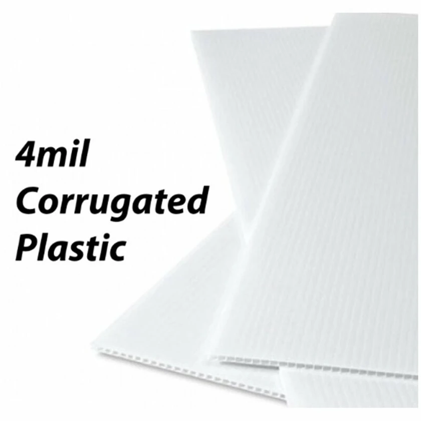 4mm fluted Corrugated PP plastic HOLLOW sheets Yard Signs, Lawn Signs, and Bandit Signs