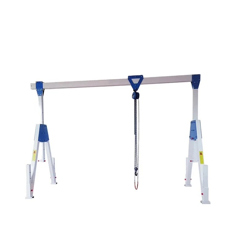 Lightweight  Adjustable Height Mini Electric Mobile Portable Grua portico de aluminio Aluminum Gantry Crane with Remote Control