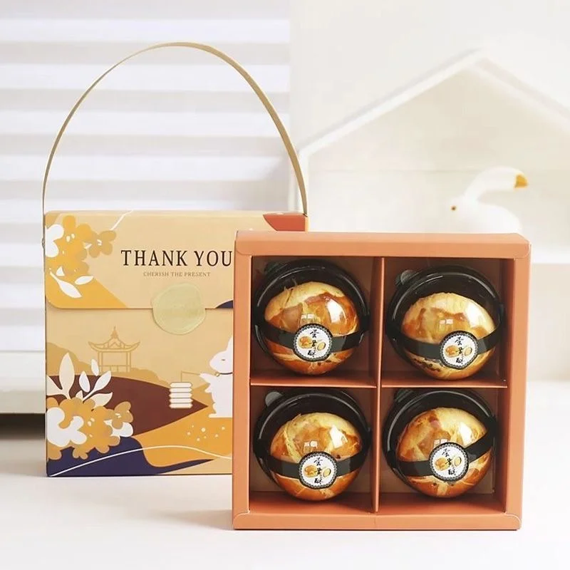 New Arrival pastry handbag packaging gift box customization luxury mooncake gift box wholesale mooncake packaging box