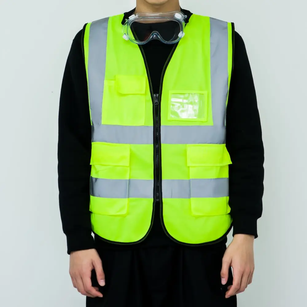 Reflective Vest Jacket Strip Fabric Construction Security Safety Vest High Visibility Work Reflective Clothing - Buy Safety Vest