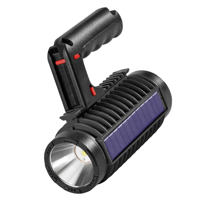 Custom Portable ABS Searchlight Strong Type C Rechargeable Patrol Lamp for Outdoor Camping Portable Flashlight