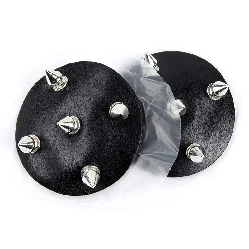 Wholesale Sexy Black Boob Nipple Cover Leather Nipple Reusable Pasties Breast Covers Fur Nipple Covers