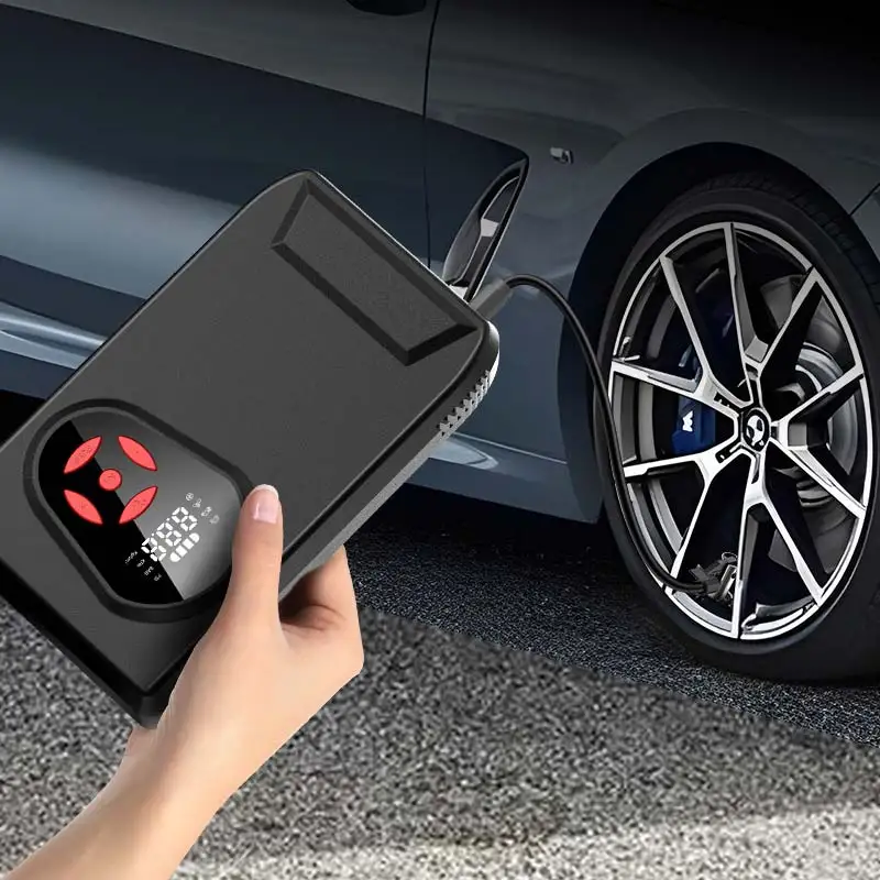 New Portable Multi-function OEM 12V Car Battery Jump Starter With Air Compressor Pump Tyre Inflator Power Bank Pack Kit