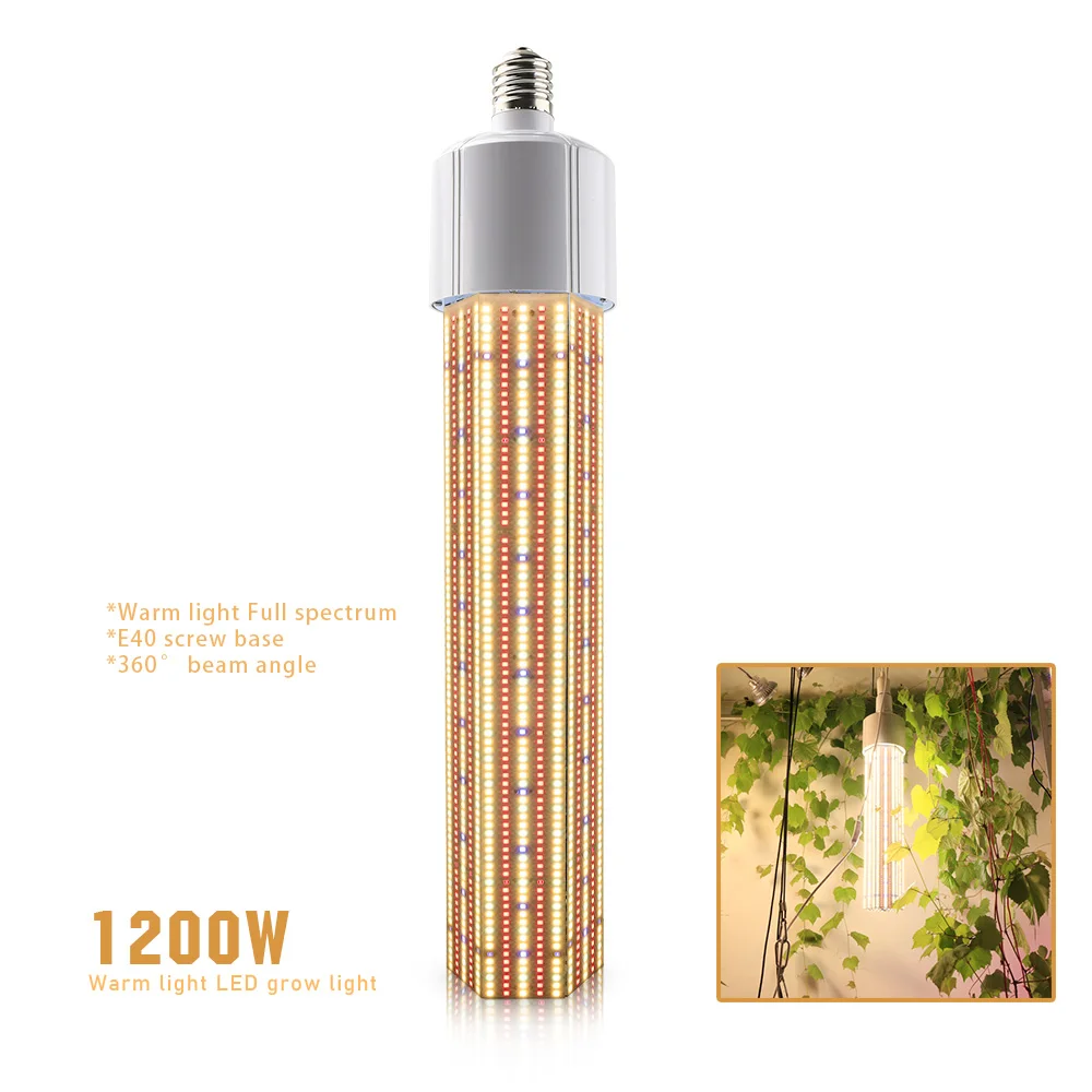 SINJIA Full Spectrum 360 degree Indoor Plants Vertical Farm hydroponic system E40 1200W Led Grow Light