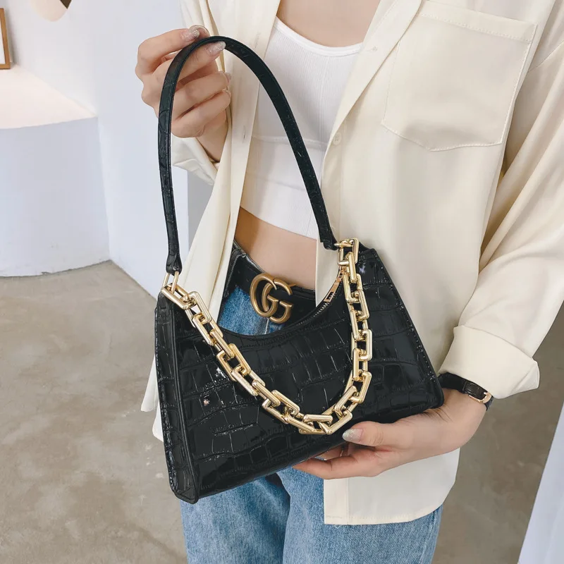 High Quality Wholesale Women Handbags Cheap Price PU Leather Ladies Shoulder Bags Luxury Gold Chain Crossbody Bags For Women