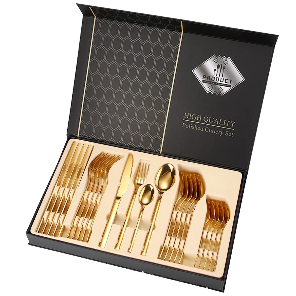 Hot Sales Stainless Steel Wedding Fork Spoon and Knife Set Bamboo Handle Stainless Steel Cutlery