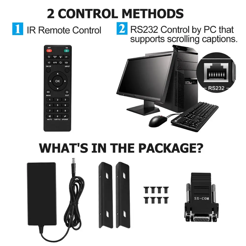 URayTech 9 Channels HDMI Video Wall Controller 3x3 for TV Splicing